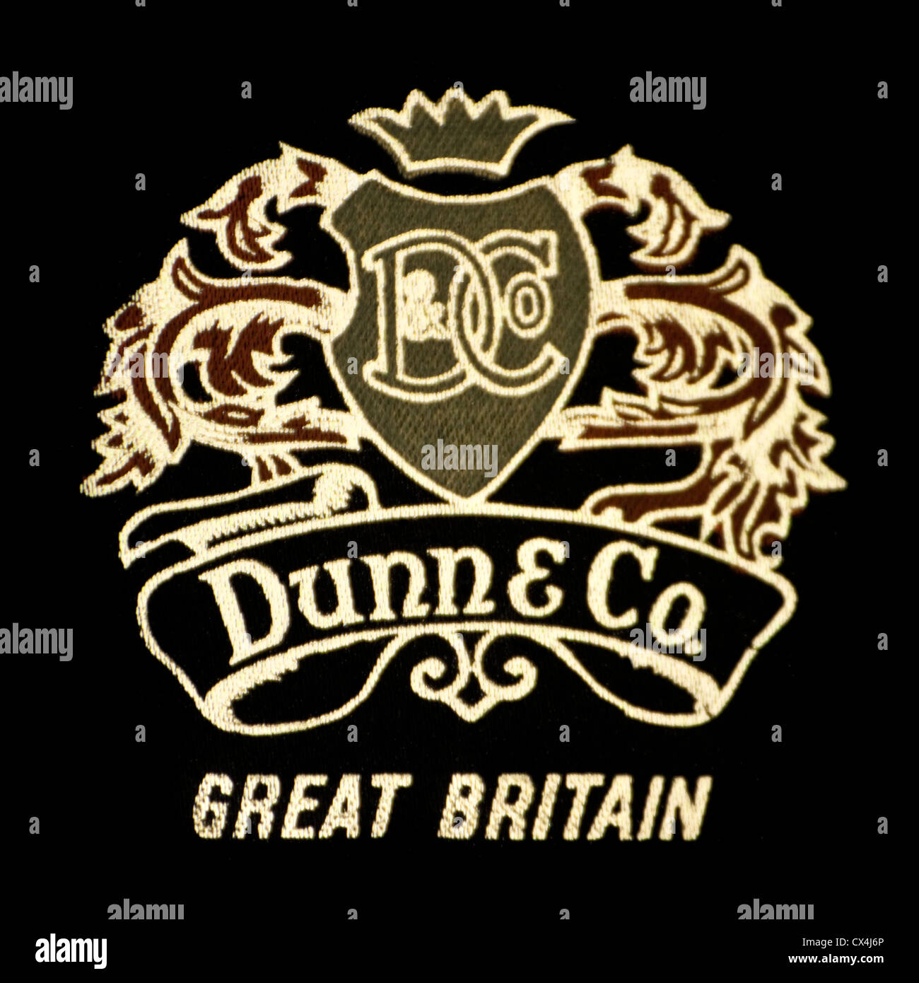 Dunn & Co company emblem inside vintage bowler hat Stock Photo - Alamy