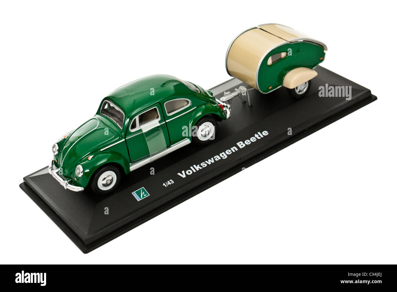 Cararama (Hongwell Toys) 1:43 scale diecast Volkswagen Beetle towing  caravan Stock Photo - Alamy