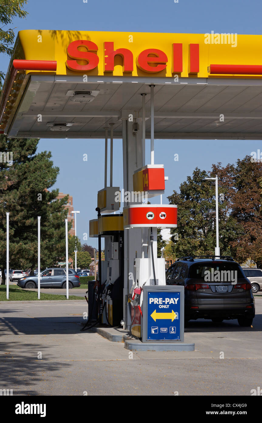 Shell Petrol Station, Gas Station Stock Photo