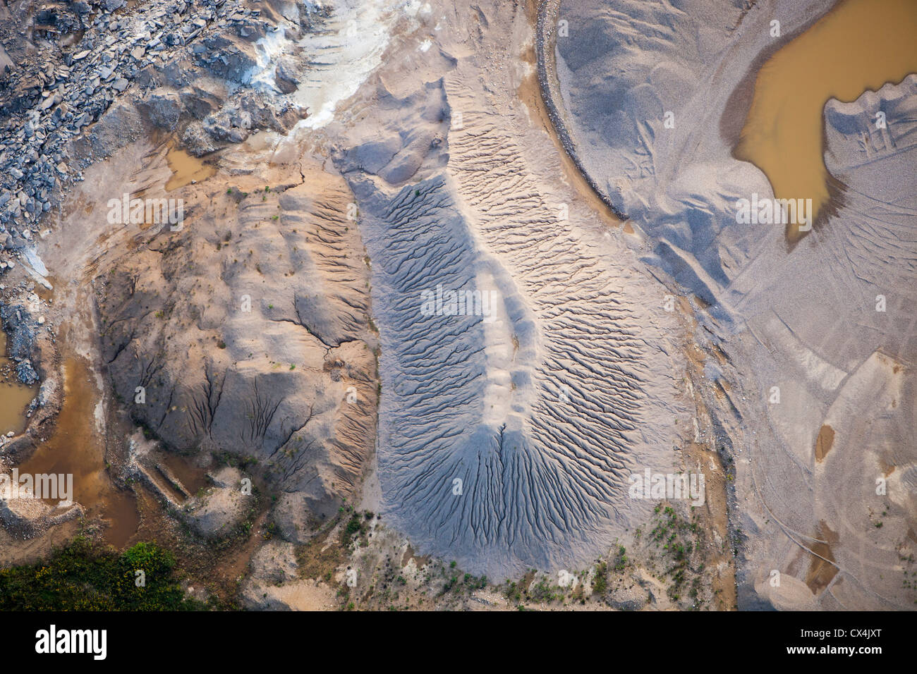 Tar sands deposits being mined at the Syncrude mine north of Fort McMurray, Alberta, Canada. Stock Photo