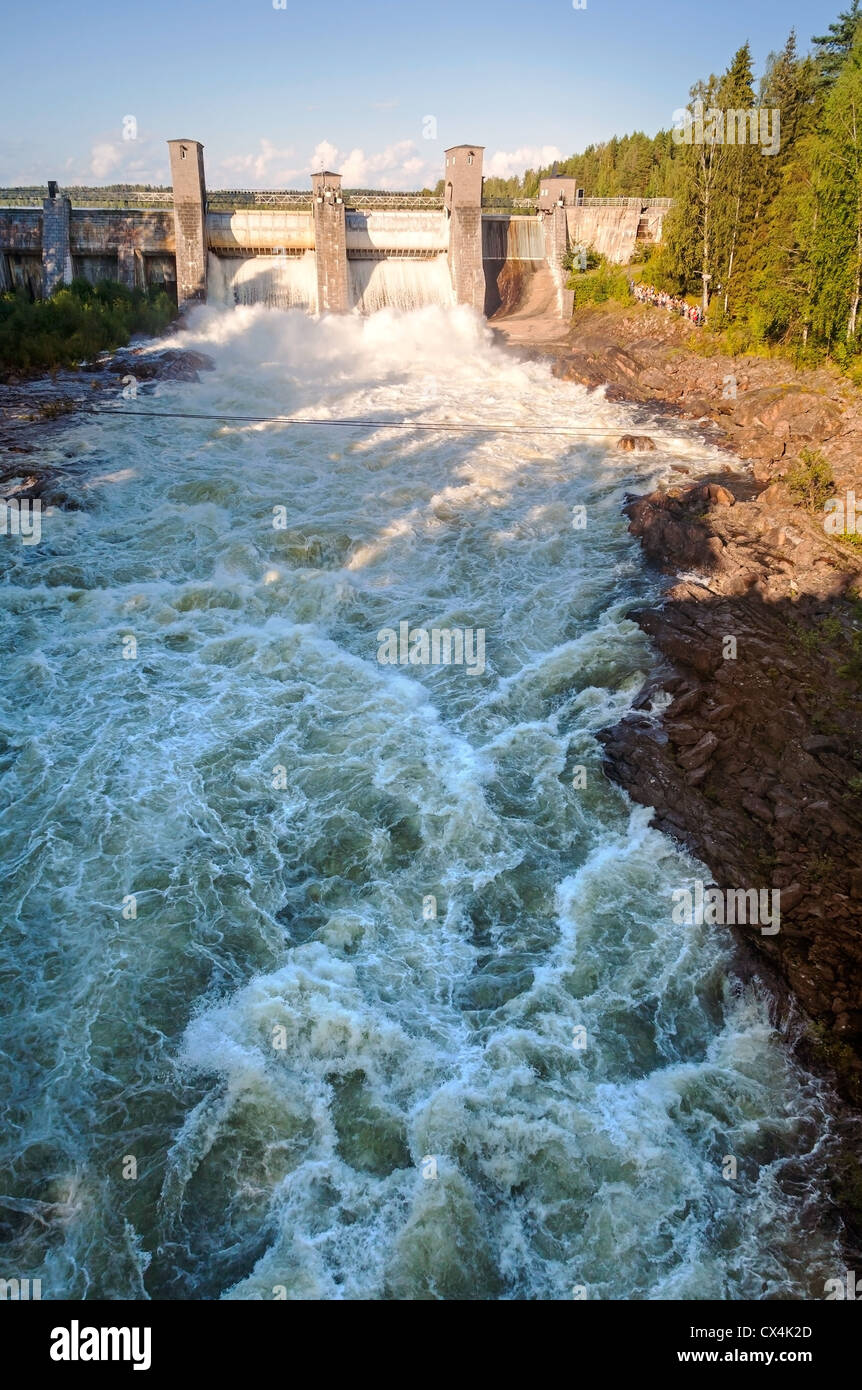 Spillway on hydroelectric power station in Imatra, Finland Stock Photo