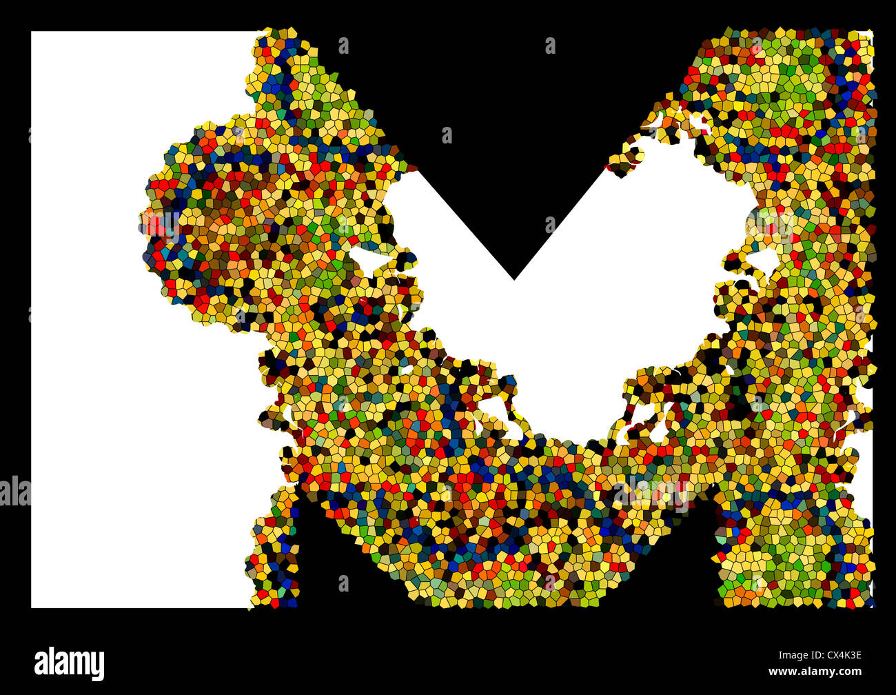 Mosaic letter M Stock Photo Alamy