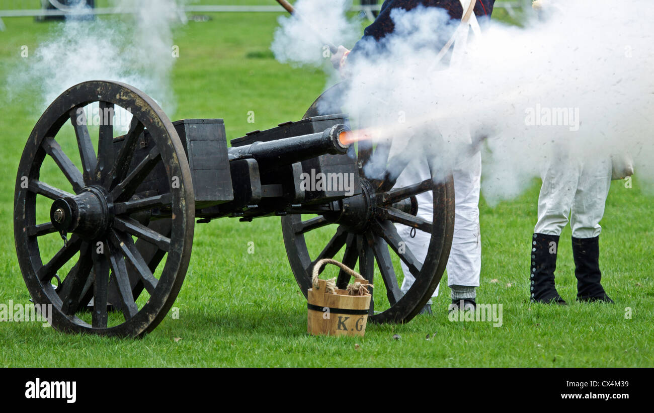 cannon fire Stock Photo