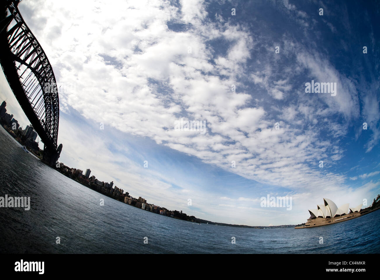 Sydney, Opera, House, bridge, harbour, harbor, water, theater, sky blue Stock Photo