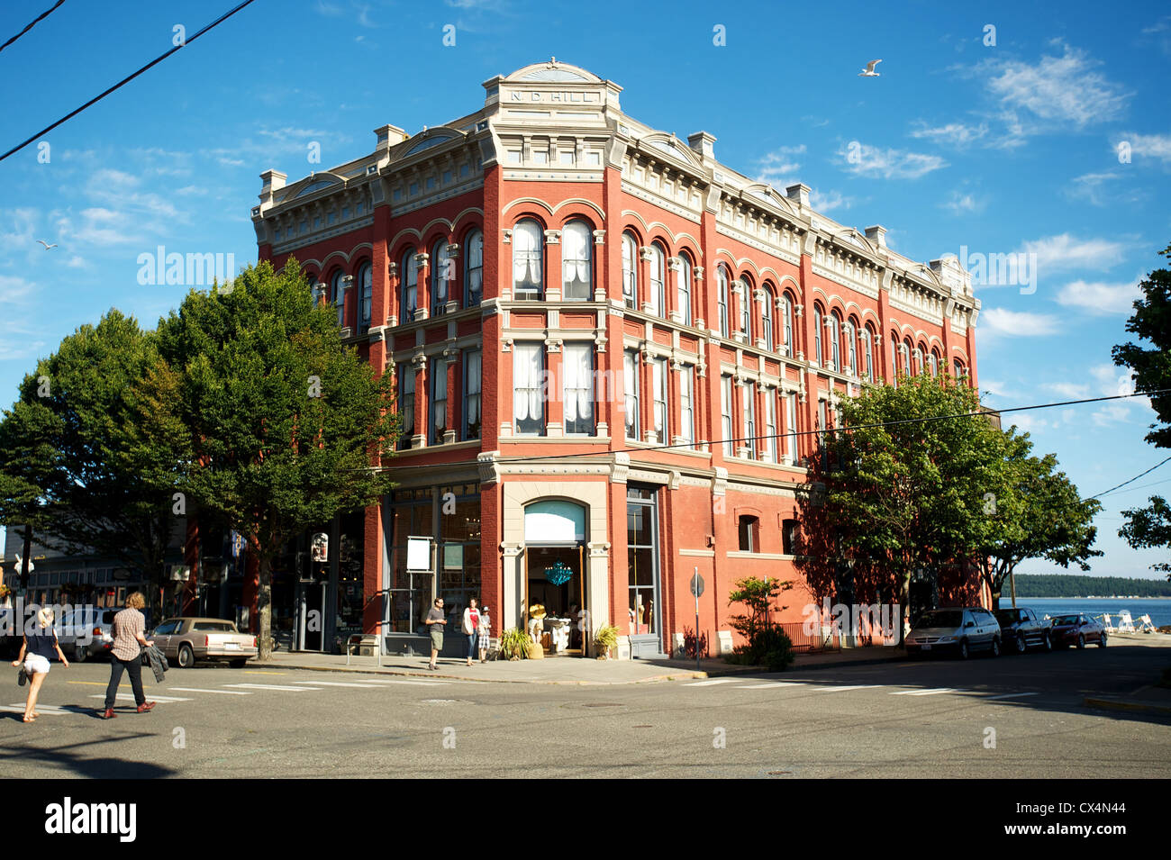 Victorian Buildings. Port Townsend, Olympic Peninsula, Washington State, USA Stock Photo