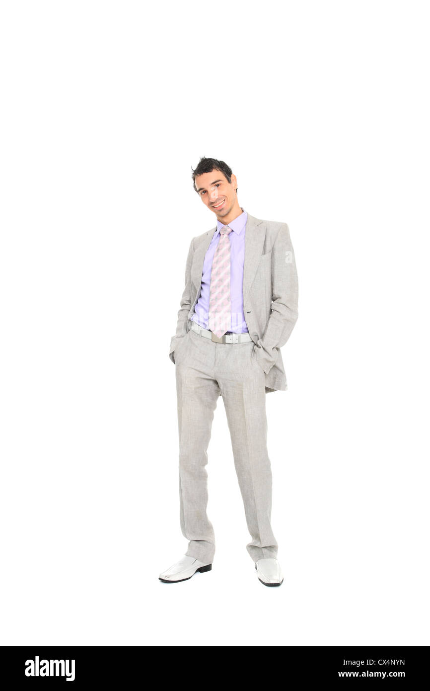 young business man full body isolated on white background Stock Photo ...