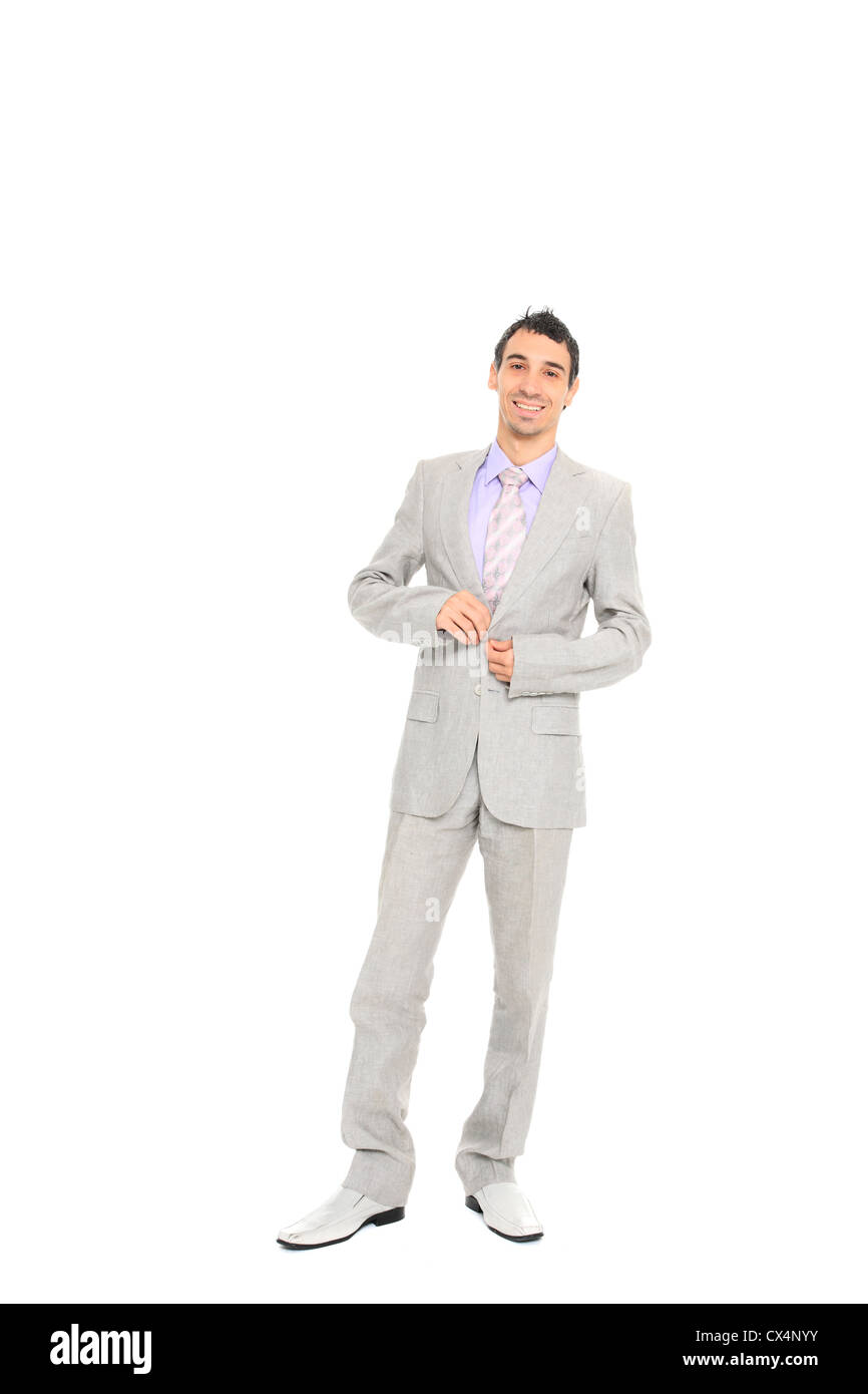 young business man full body isolated on white background Stock Photo ...