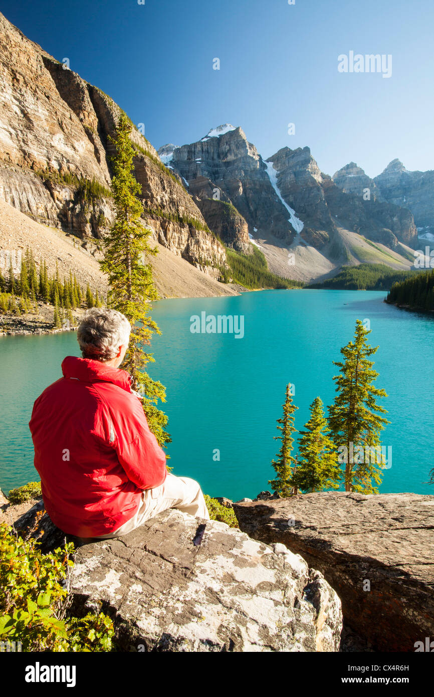 Moraine Lake in the Canadian Rockies Stock Photo - Alamy