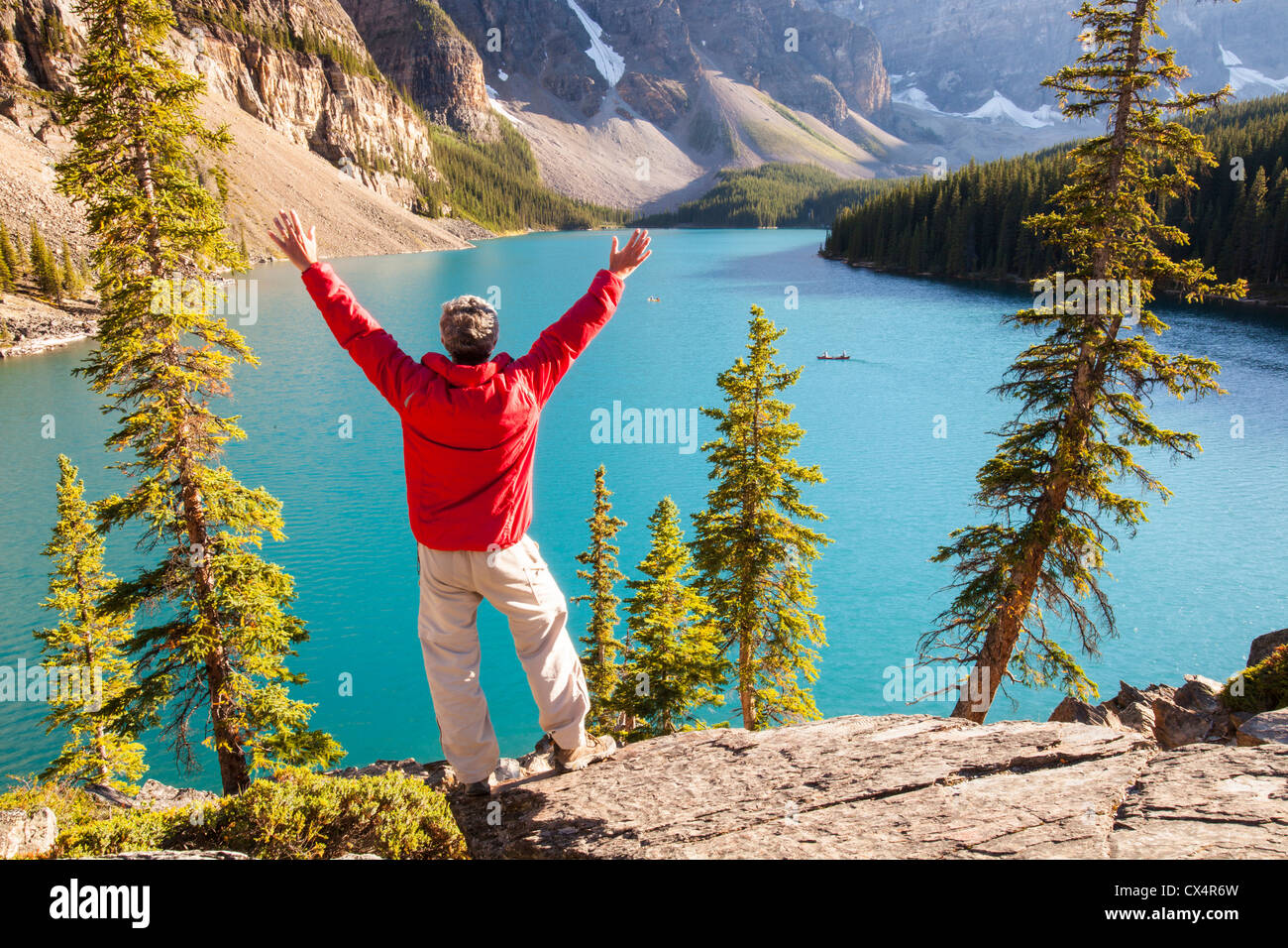 Moraine Lake in the Canadian Rockies Stock Photo - Alamy