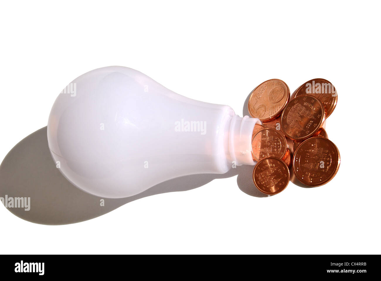 Electricity and money Stock Photo