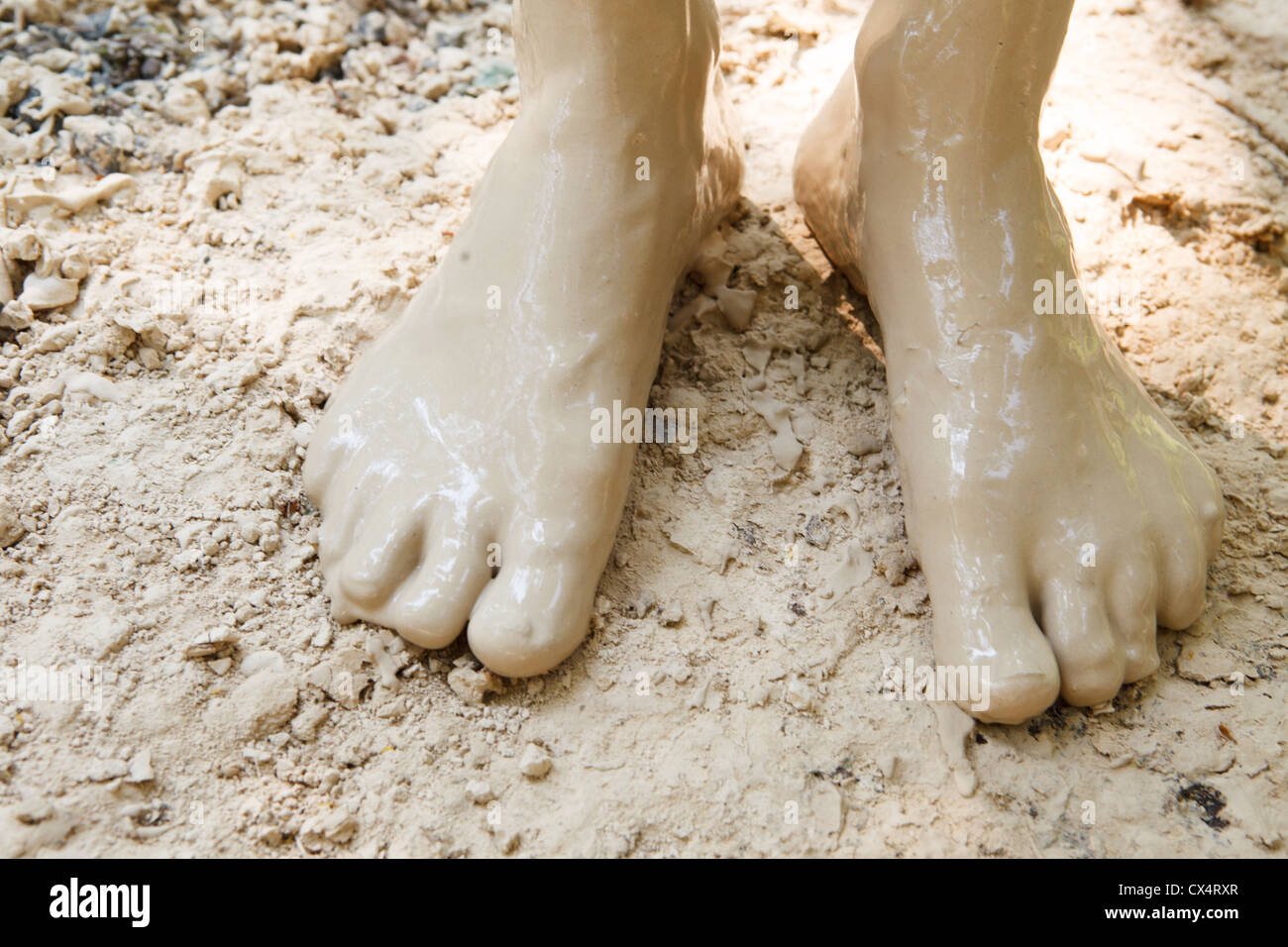 Feet in mud closeup Stock Photo Alamy
