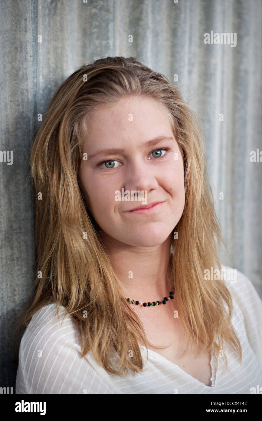 Portrait Of 12 Year Old Girl Stock Photo Alamy