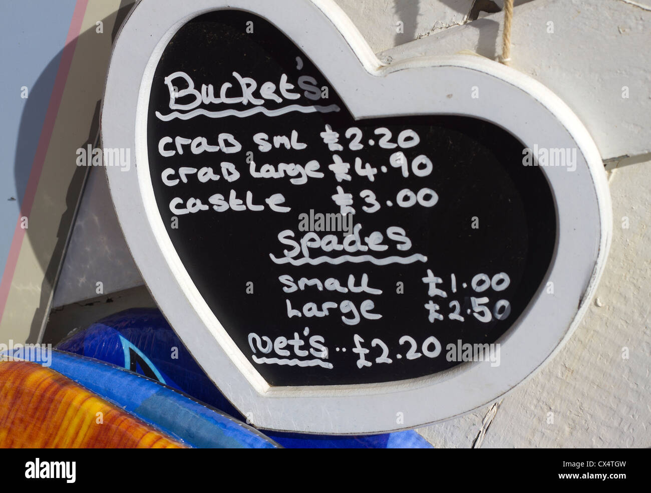 Sign on a beachfront cafe and shop in Steephill Cove, Isle of Wight. Stock Photo