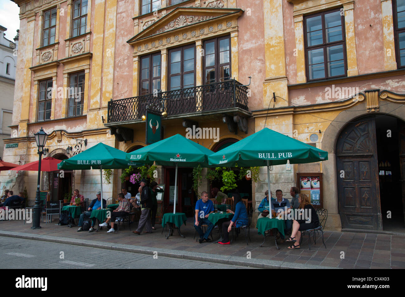 Bull Pub bar exterior Stare Miasto the old town Krakow city Malopolska