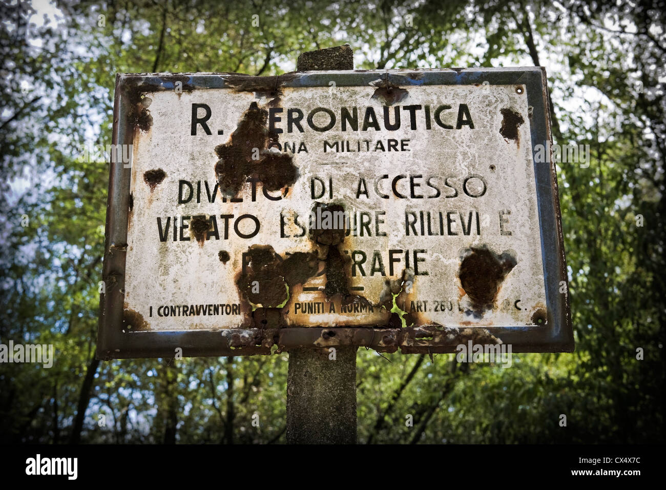 Italy, Lombardy, Varese province, Lonate Pozzolo, Via Gaggio historical road, old signs Italian
