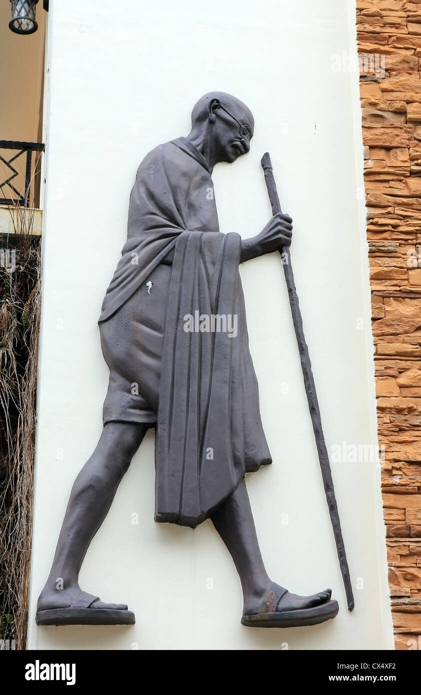 Mahatma Gandhi memorial in Little India, Singapore. Stock Photo