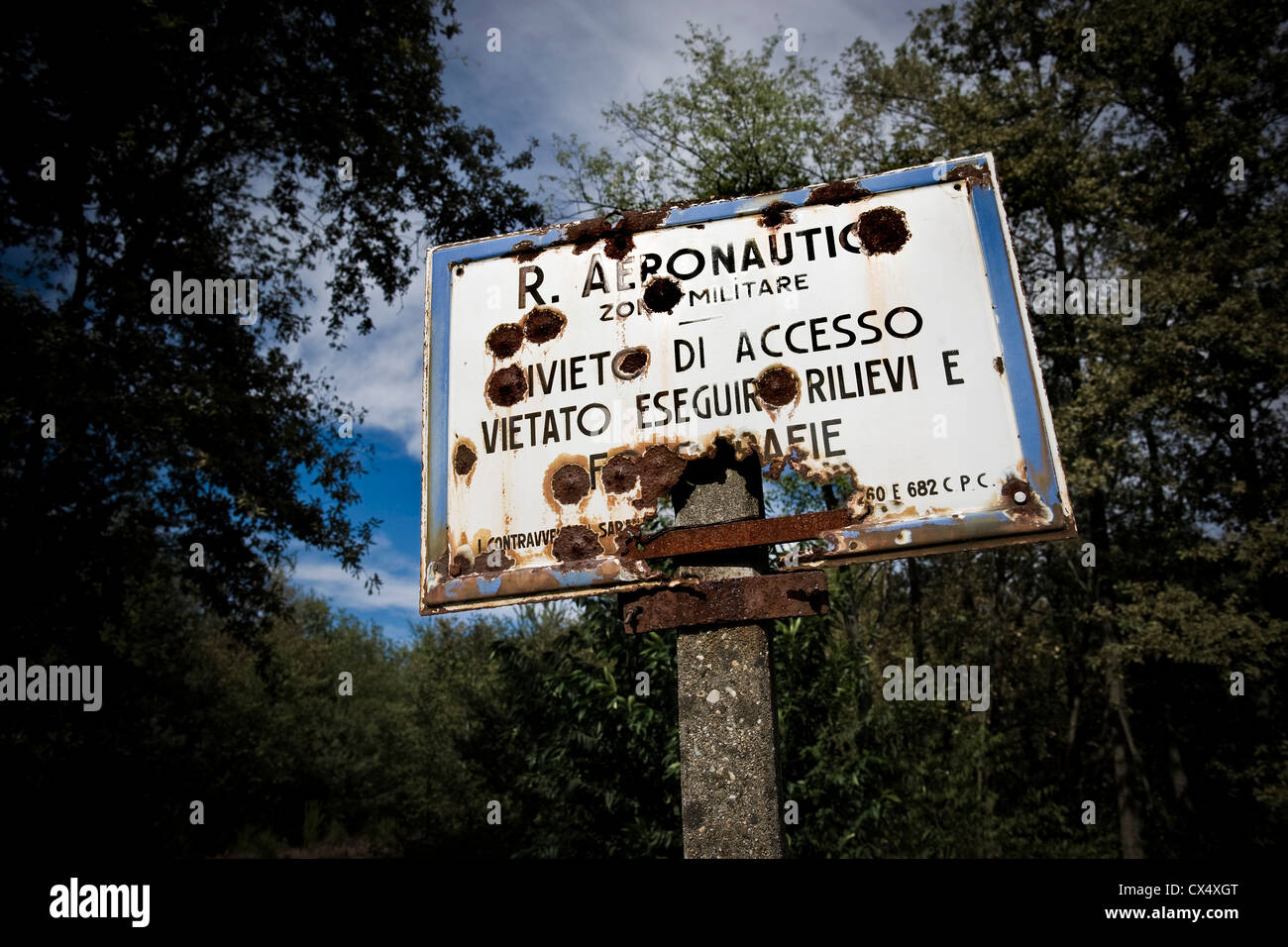 Italy, Lombardy, Varese province, Lonate Pozzolo, Via Gaggio historical road, old signs Italian
