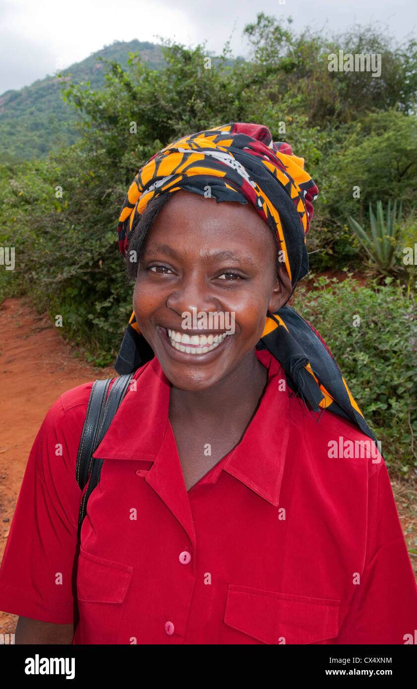 Nairobi Kenya Africa Woman Portrait Smiling Near Salama At Church With nairobi-kenya-africa-woman-portrait-smiling-near-salama-at-church-with