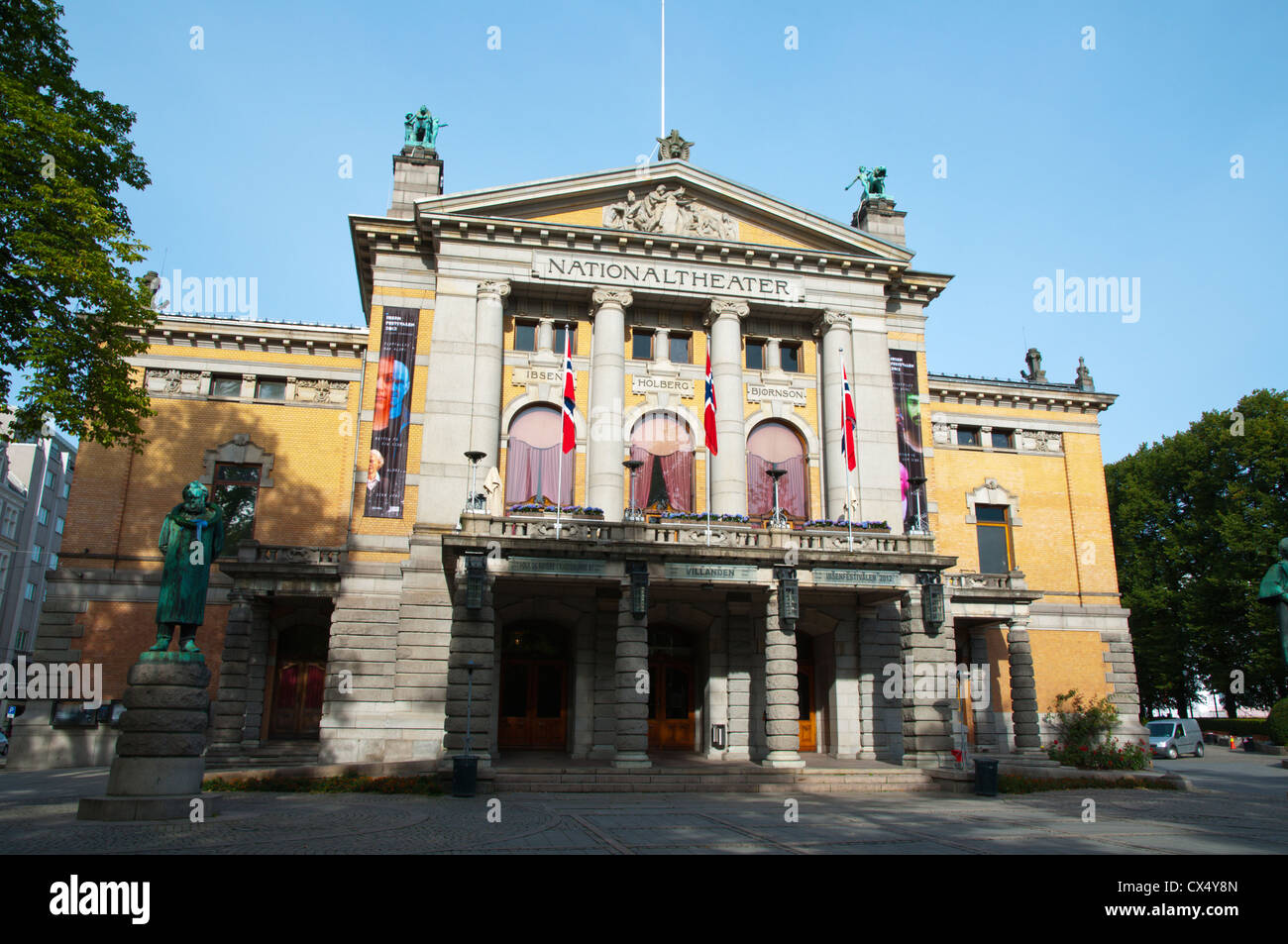 Nationaltheatret the National Theatre of Norway (1899) Studenterlunden park Sentrum central Oslo Norway Europe Stock Photo