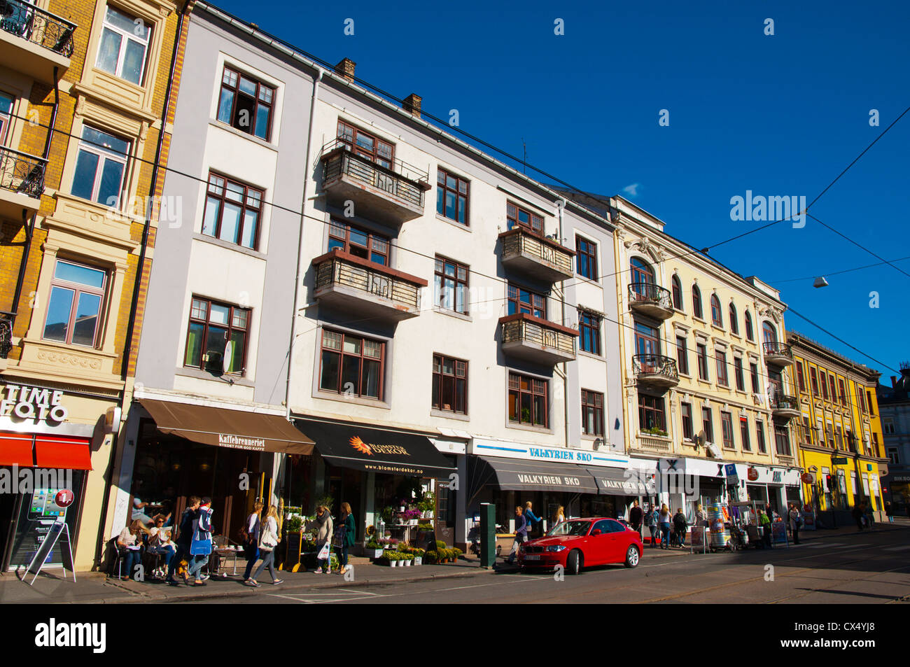 Valkyriegata street Majorstuen district Oslo Norway Europe Stock Photo -  Alamy