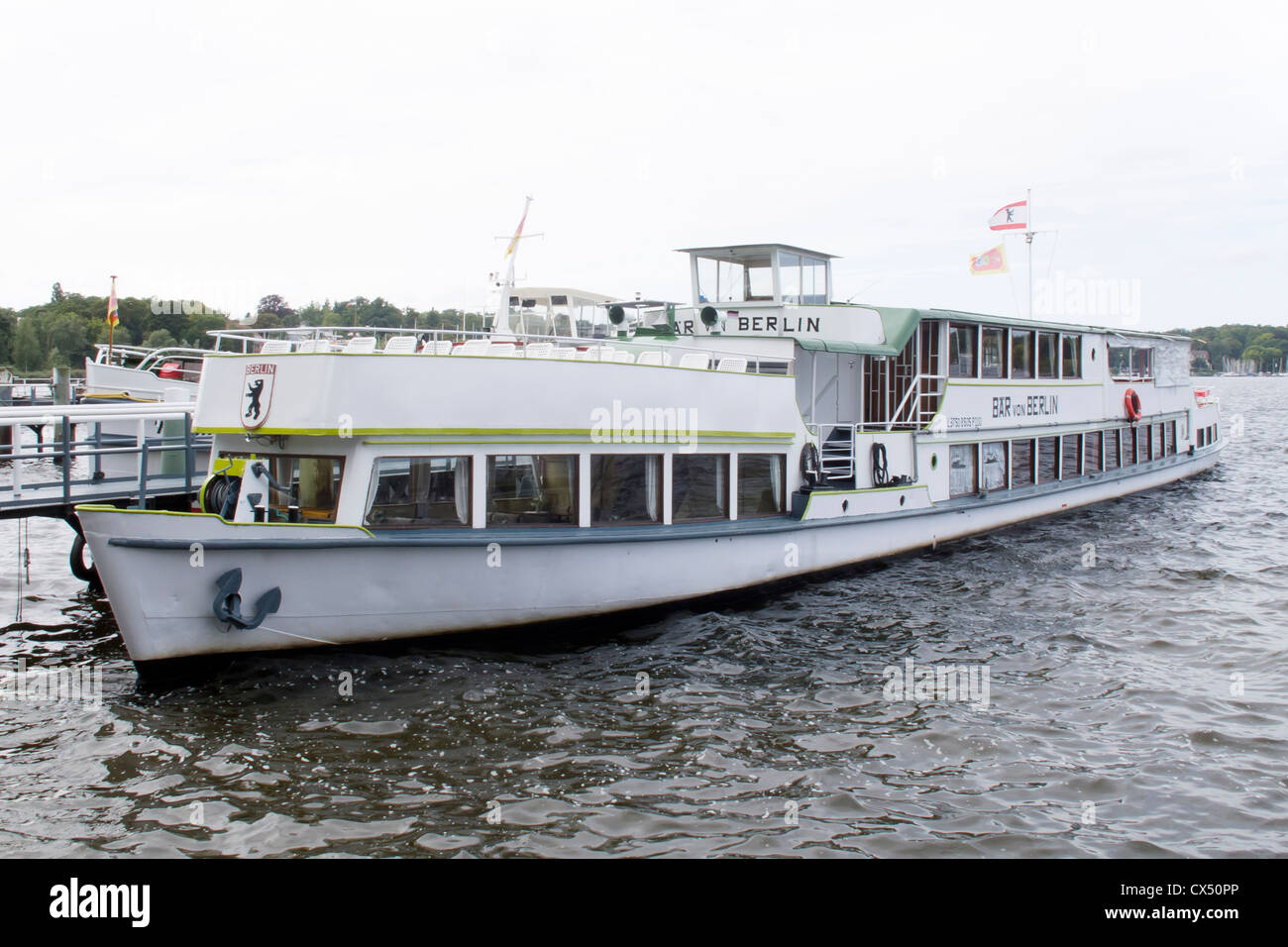 A pleasure boat on the Havel, Berlin Stock Photo