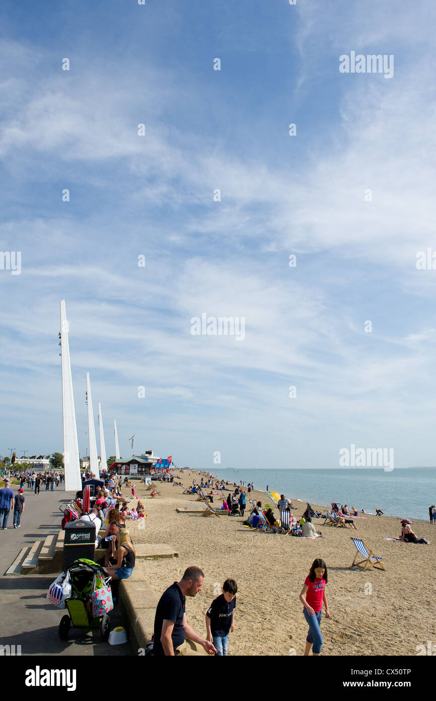 Jubilee Beach at Southend on Sea Stock Photo