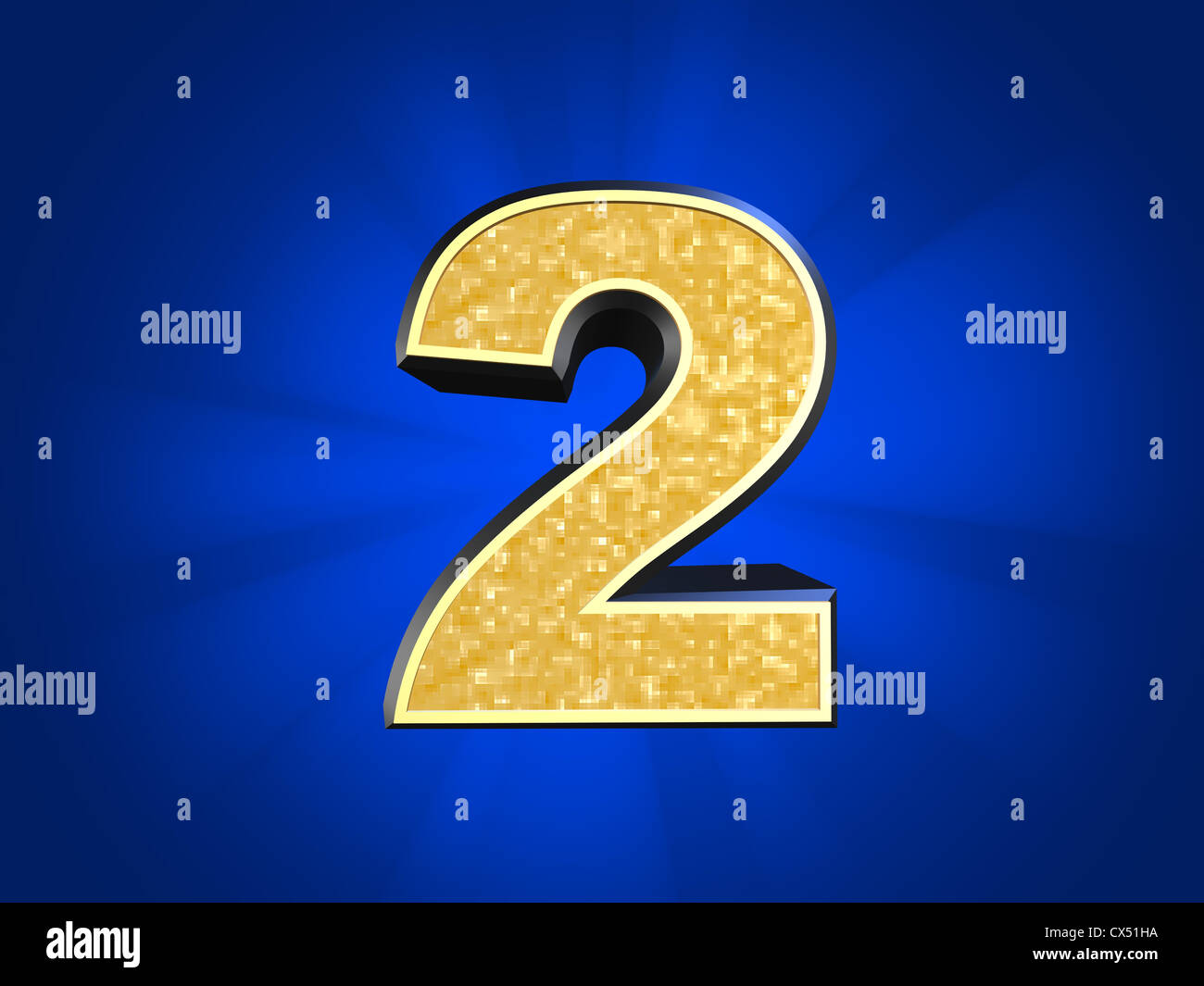 Golden number - 2 Stock Photo - Alamy