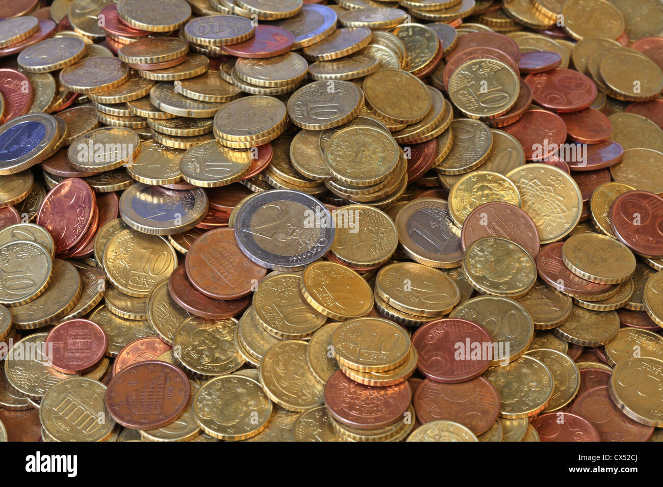 detail of euro coin money Stock Photo