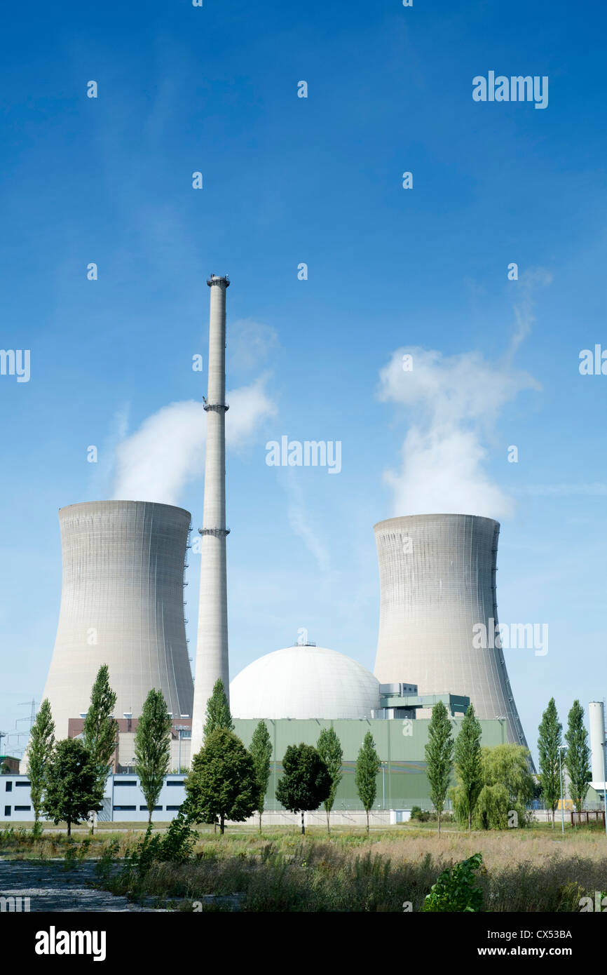 Grafenrheinfeld nuclear power station in Germany Stock Photo