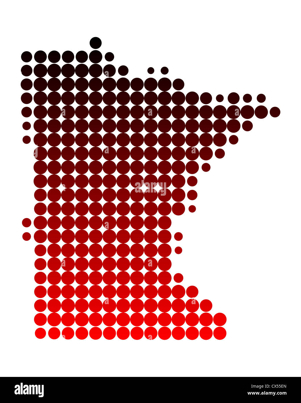Map of Minnesota Stock Photo - Alamy