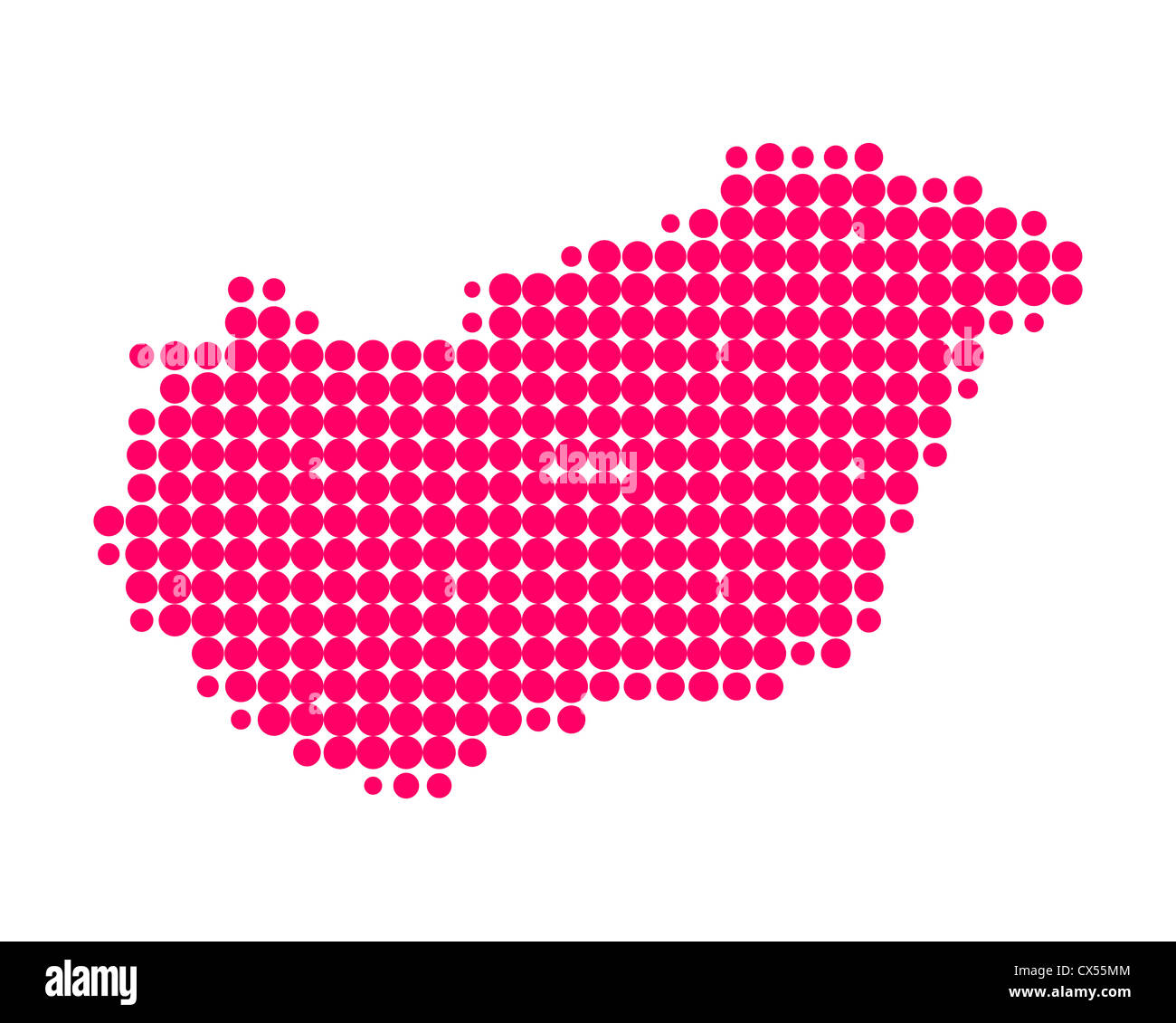 Hungary dot map dotted hi-res stock photography and images - Alamy