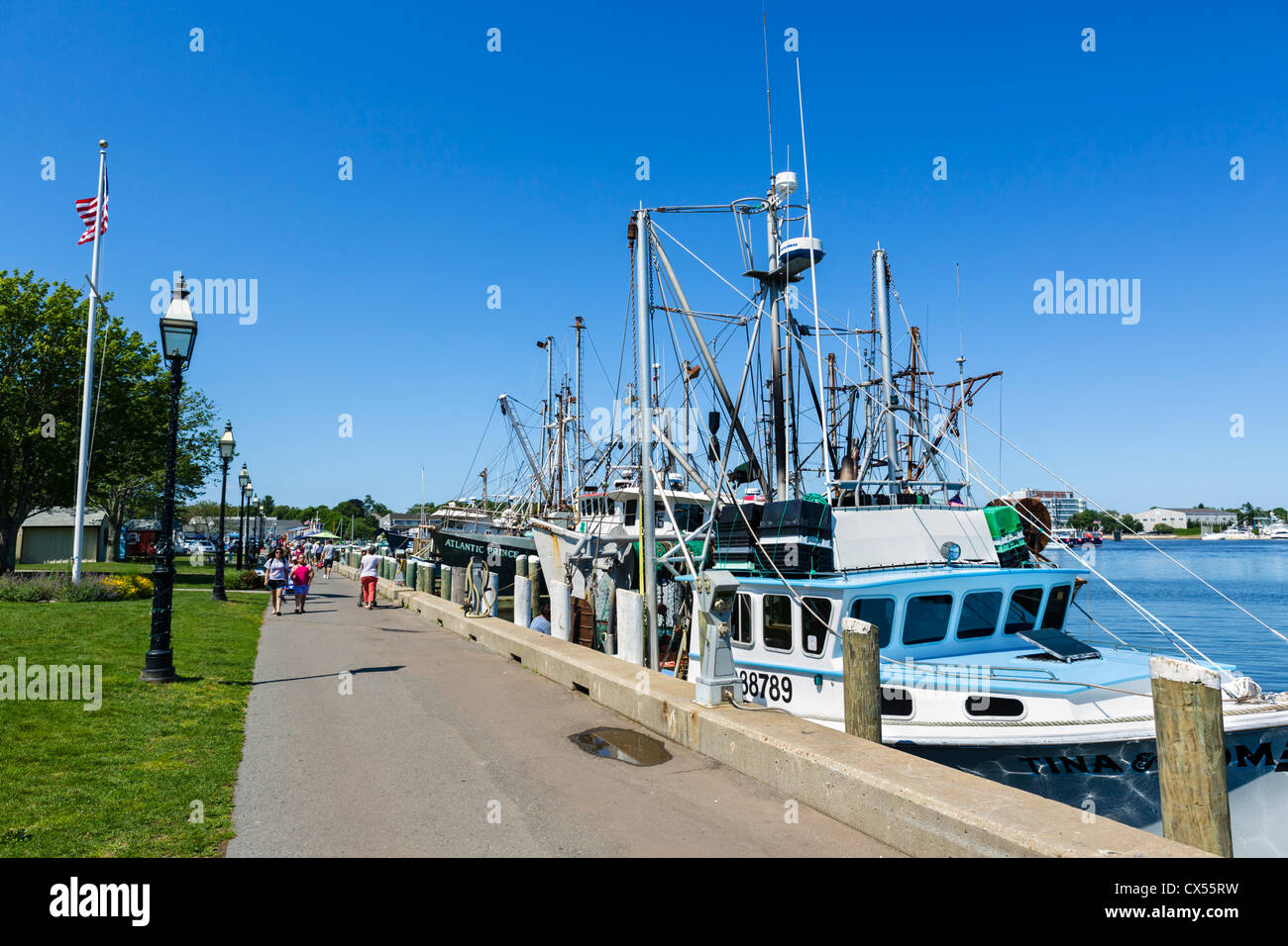 Boats in the harbor at Hyannis, Barnstable, Cape Cod, Massachusetts