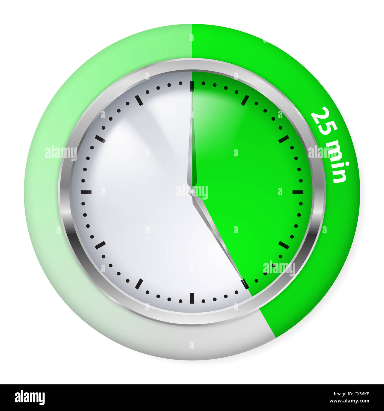 https://c8.alamy.com/comp/CX56KE/green-timer-icon-twenty-five-minutes-illustration-on-white-CX56KE.jpg