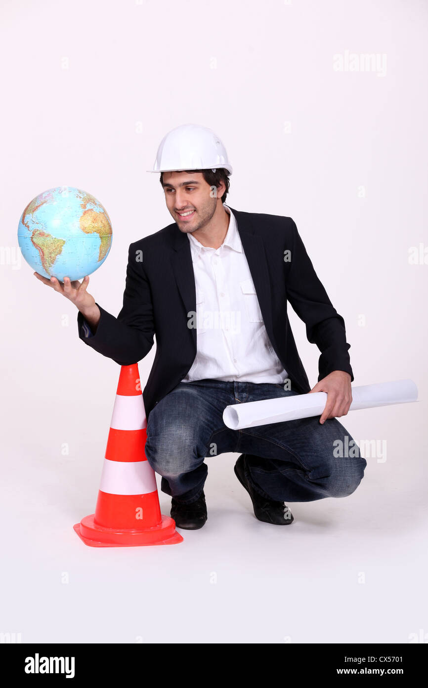 Engineer working abroad Stock Photo - Alamy