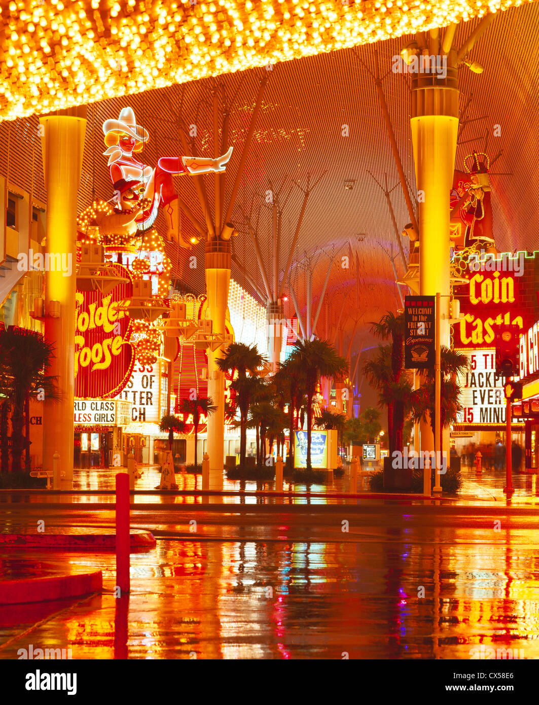 Fremont Street, Las Vegas, Nevada, USA Stock Photo Alamy