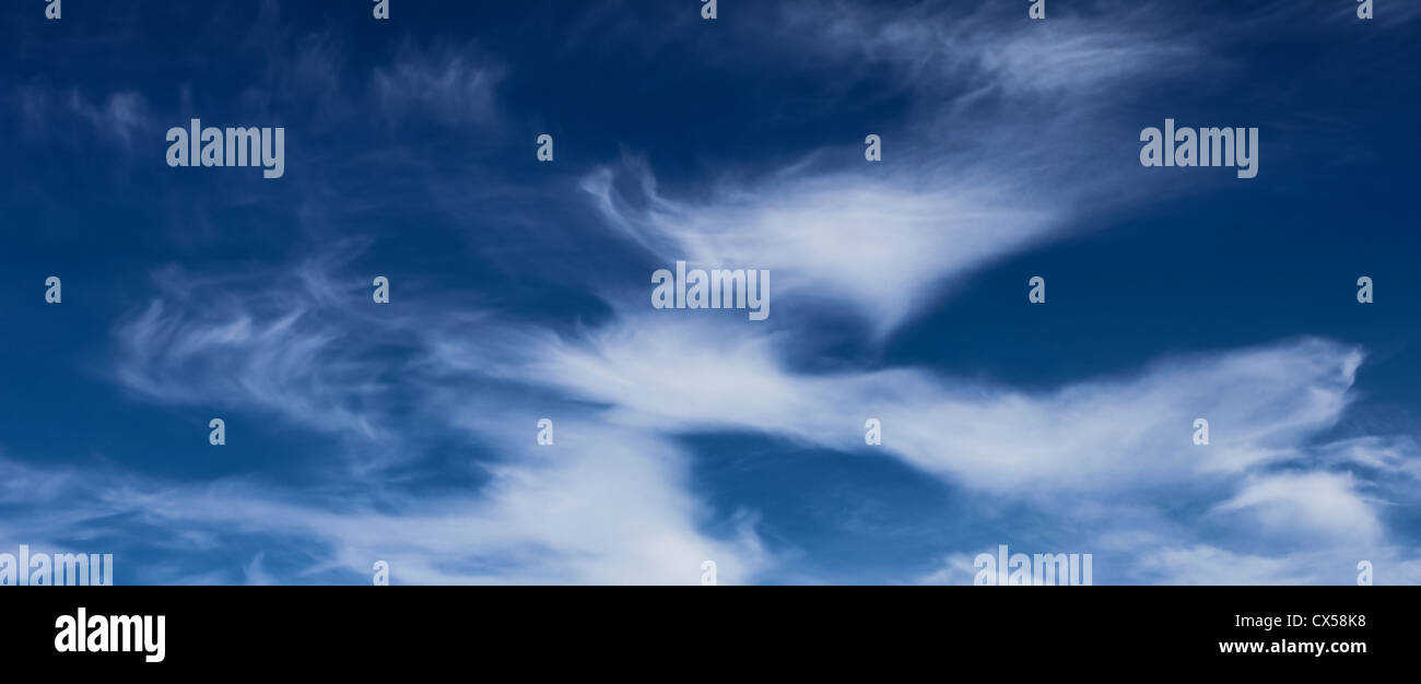 bright cumulus clouds and blue sky background banner Stock Photo Alamy