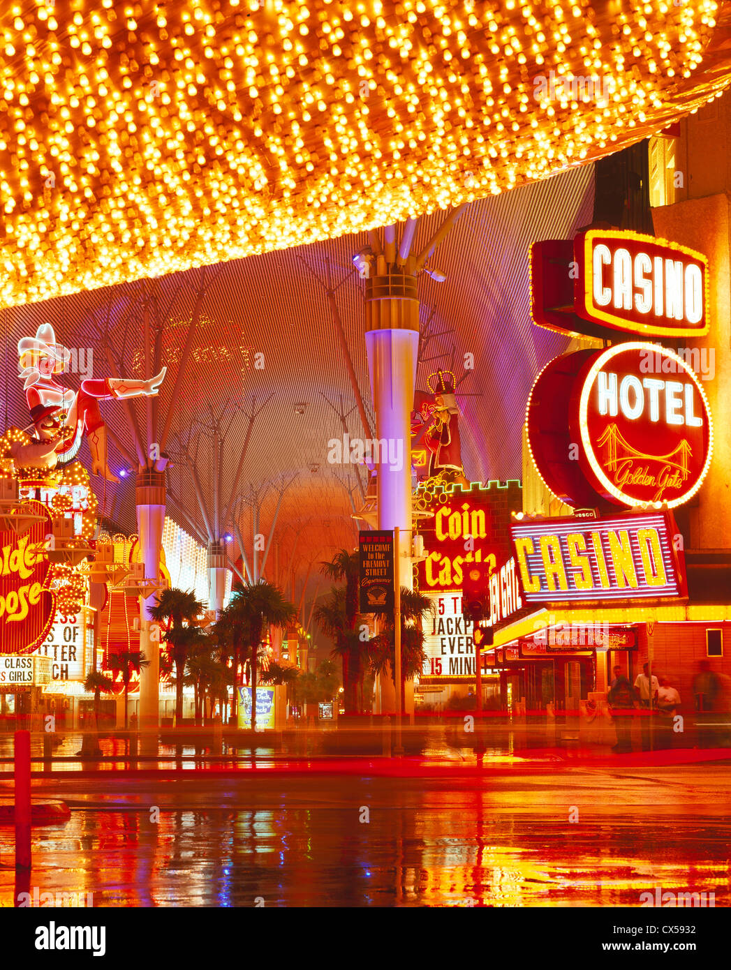 Fremont Street, Las Vegas, Nevada, USA Stock Photo Alamy
