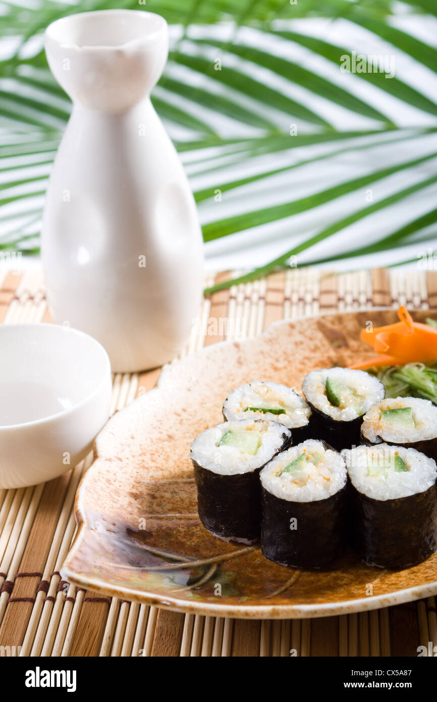 Japanese sushi roll Stock Photo - Alamy