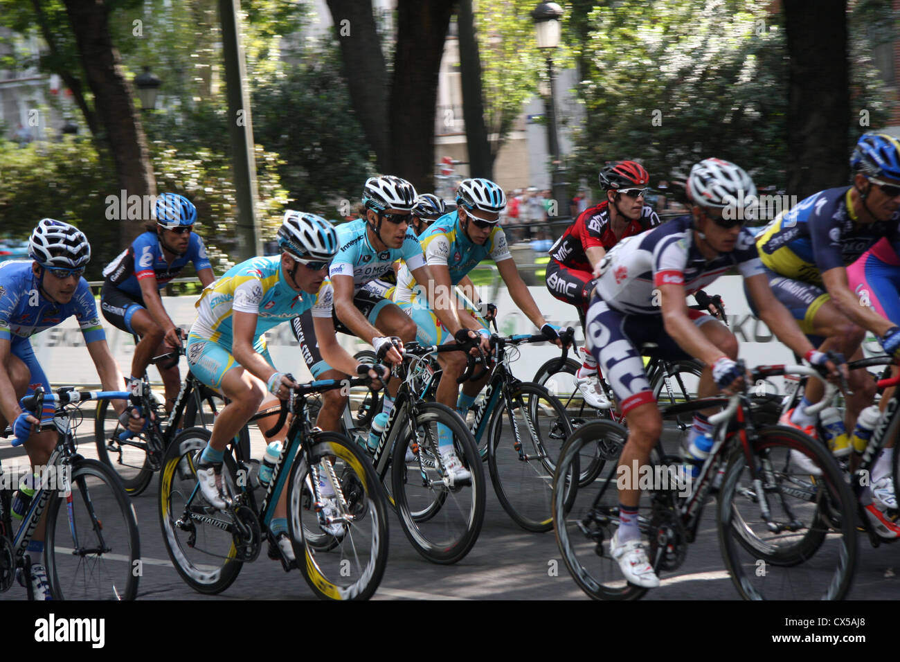 Vuelta a España Tour of Spain 2012 9/09/2012 Paseo del Prado Madrid Final Stage Astana Stock Photo