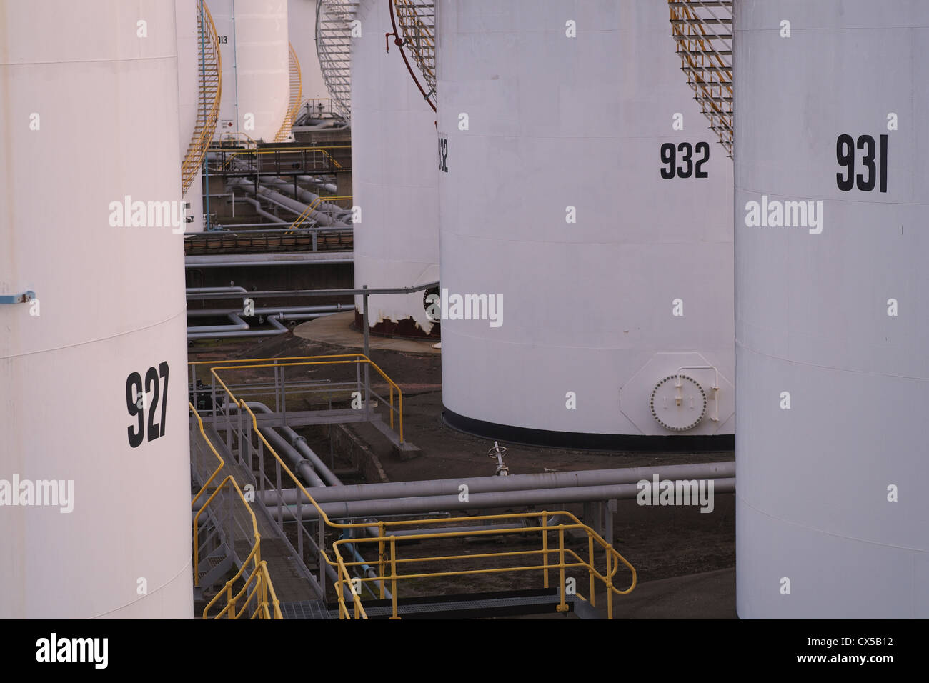 Gas storage tanks and piping, Botany NSW Australia Stock Photo Alamy