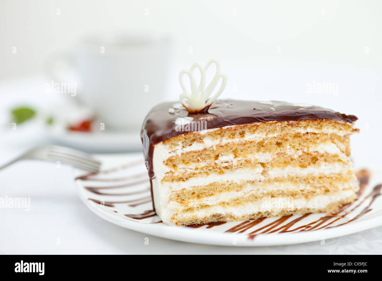 sweet cake on table Stock Photo
