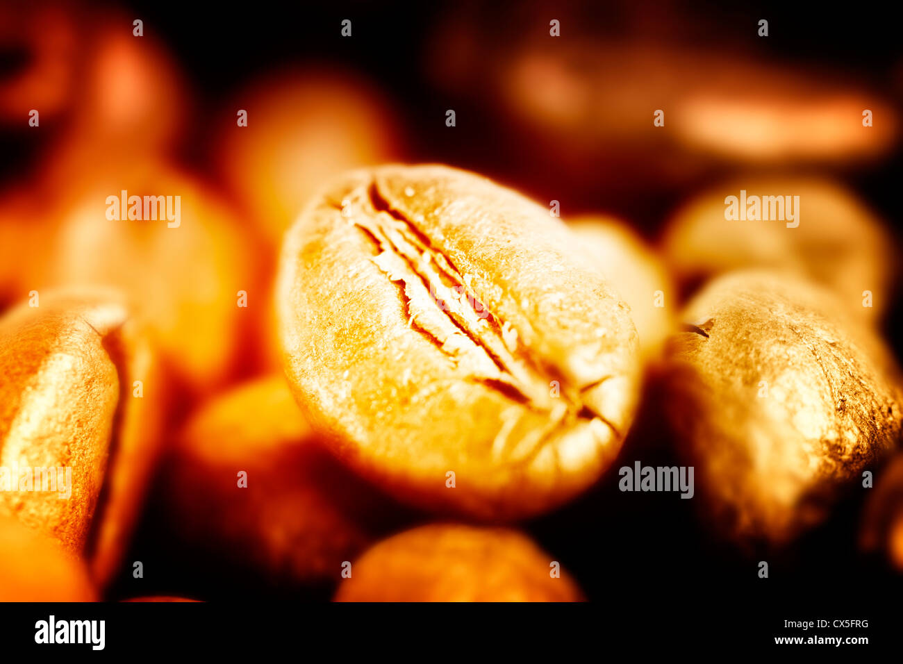 Macro picture of coffee beans Stock Photo - Alamy