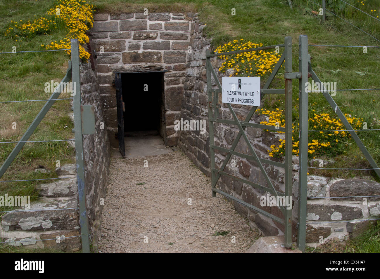 This is the Maeshowe entrance Stock Photo