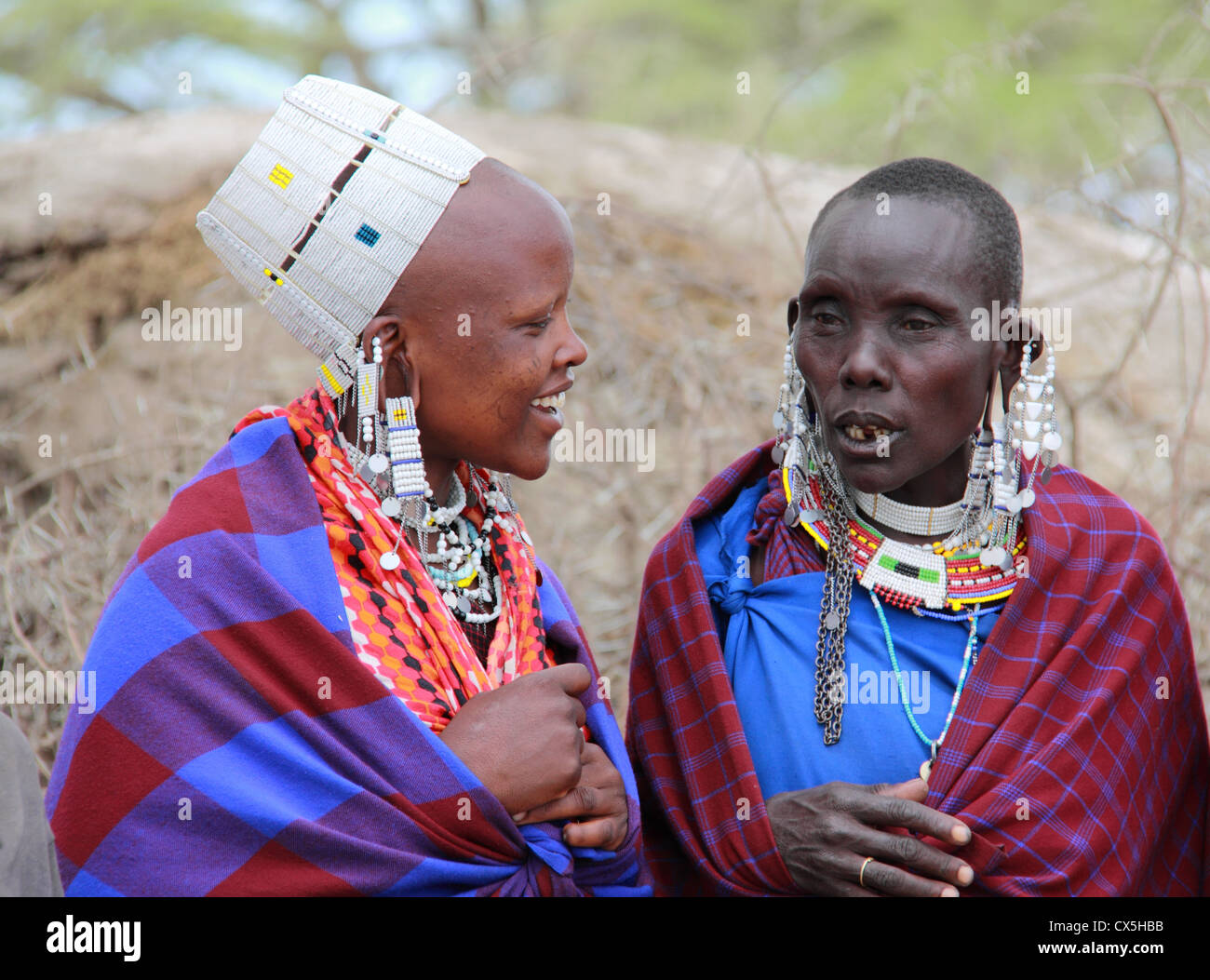 The Maasai people, Serengeti National Park, Tanzania, Africa Stock Photo