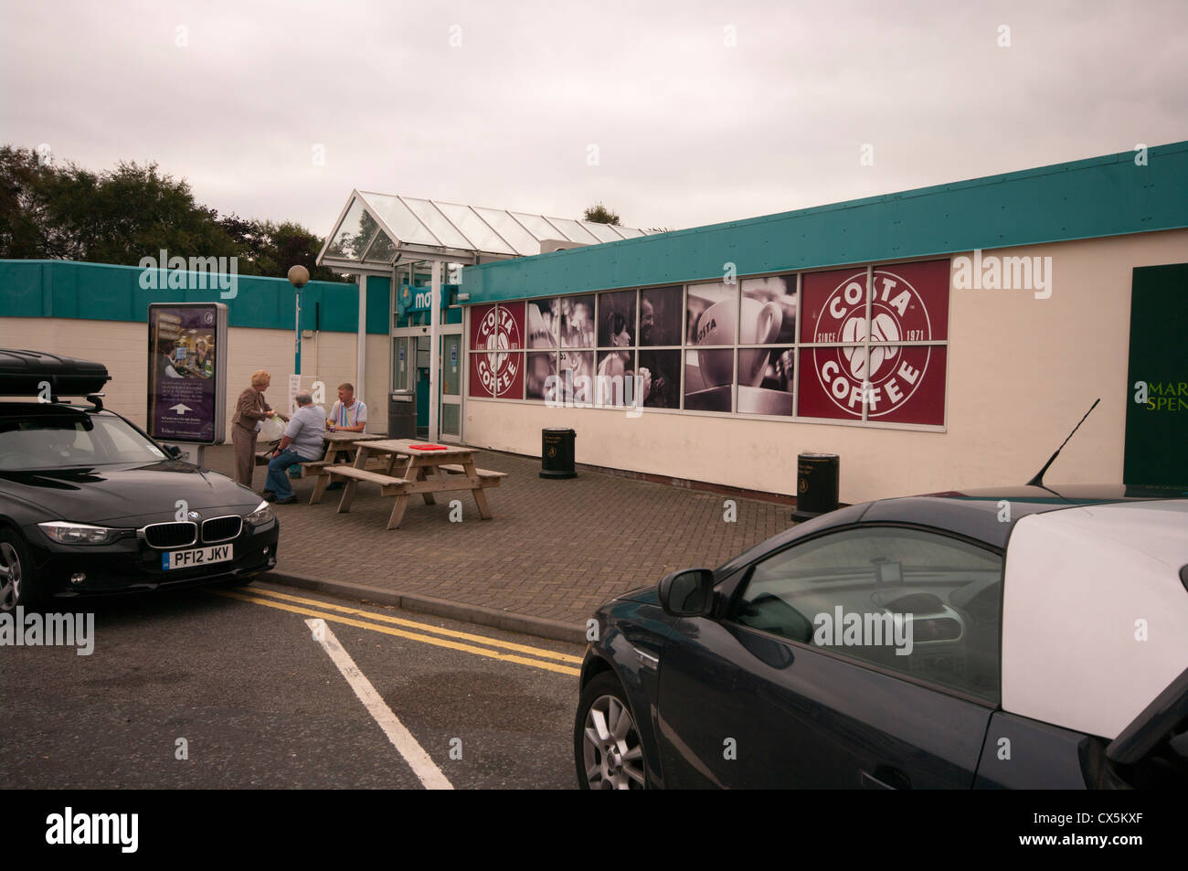 Costa Coffee Shop At A Moto Motorway Services UK Stock Photo