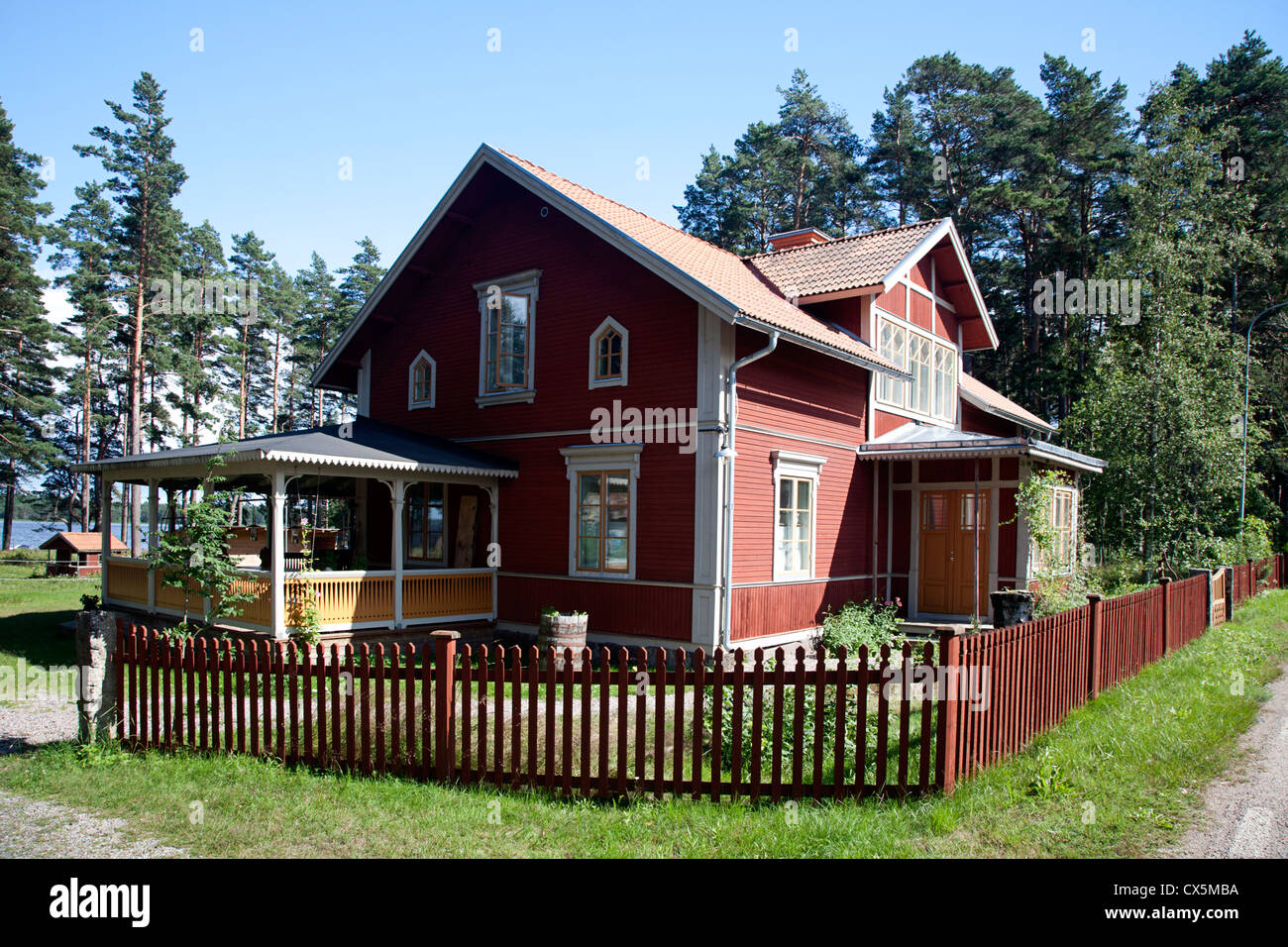 Typical swedish red house hires stock photography and images Alamy