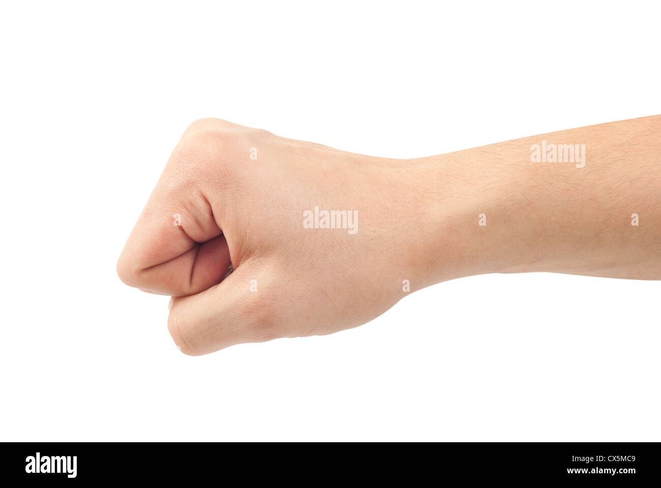 Fist. Gesture of the hand on white background Stock Photo Alamy