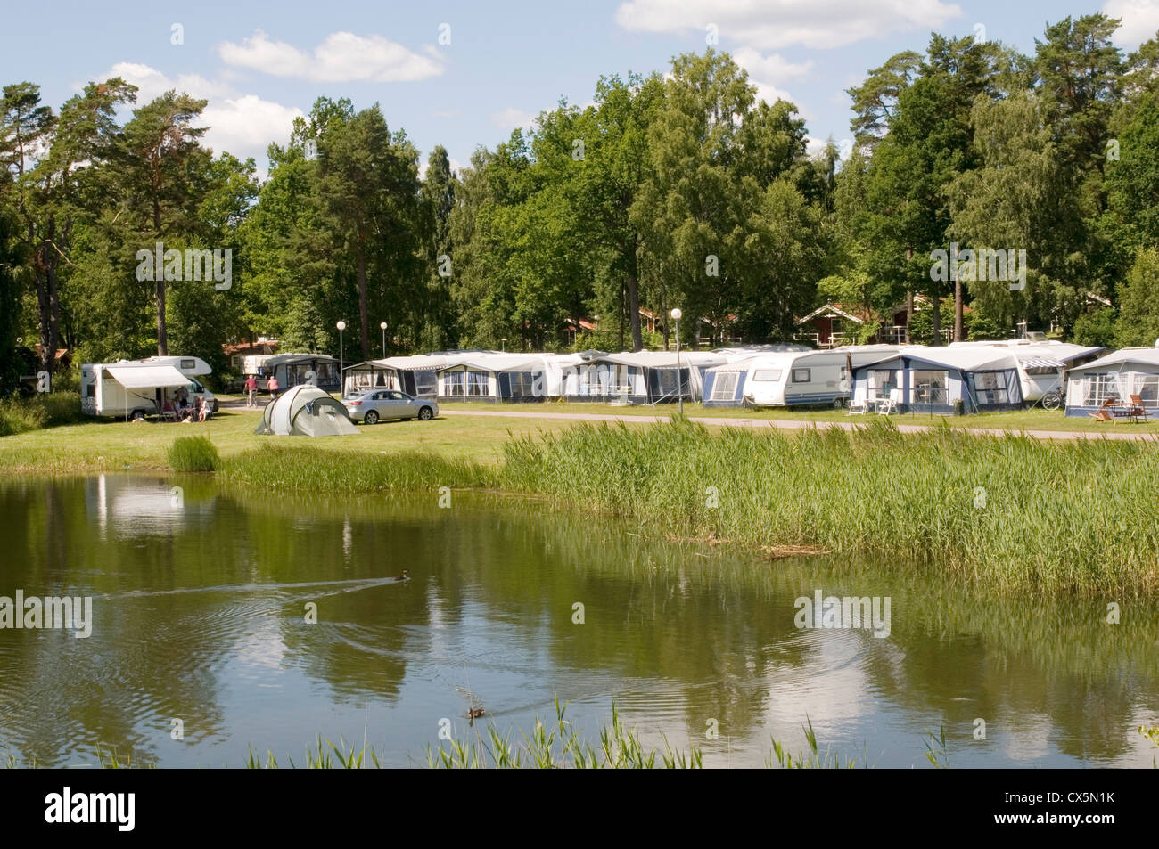 swedish campsite camping in sweden tent tents caravan caravans ...