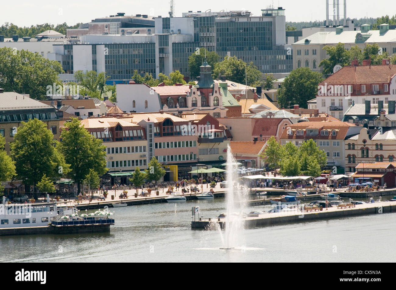 vastervik sweden swedish town kalmar county holiday resort Stock Photo