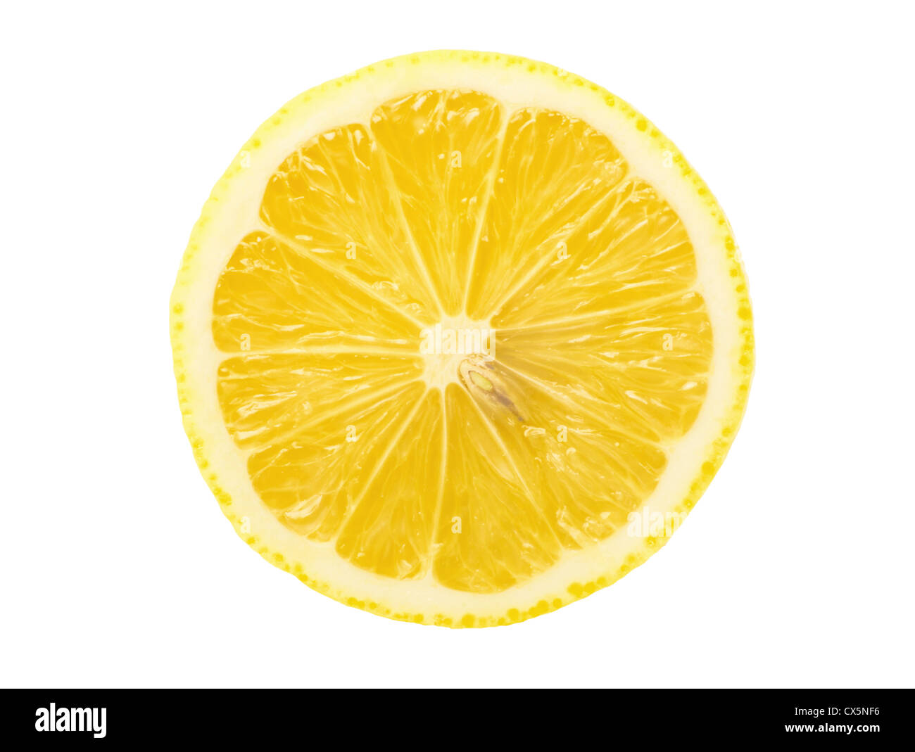 Slice of fresh lemon isolated on white background Stock Photo - Alamy